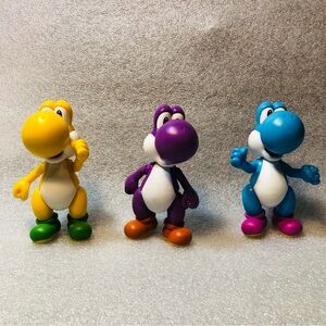 Jakks Super Mario 4" Inch World of Nintendo Series Yoshi Figure Lot Of 3 EUC